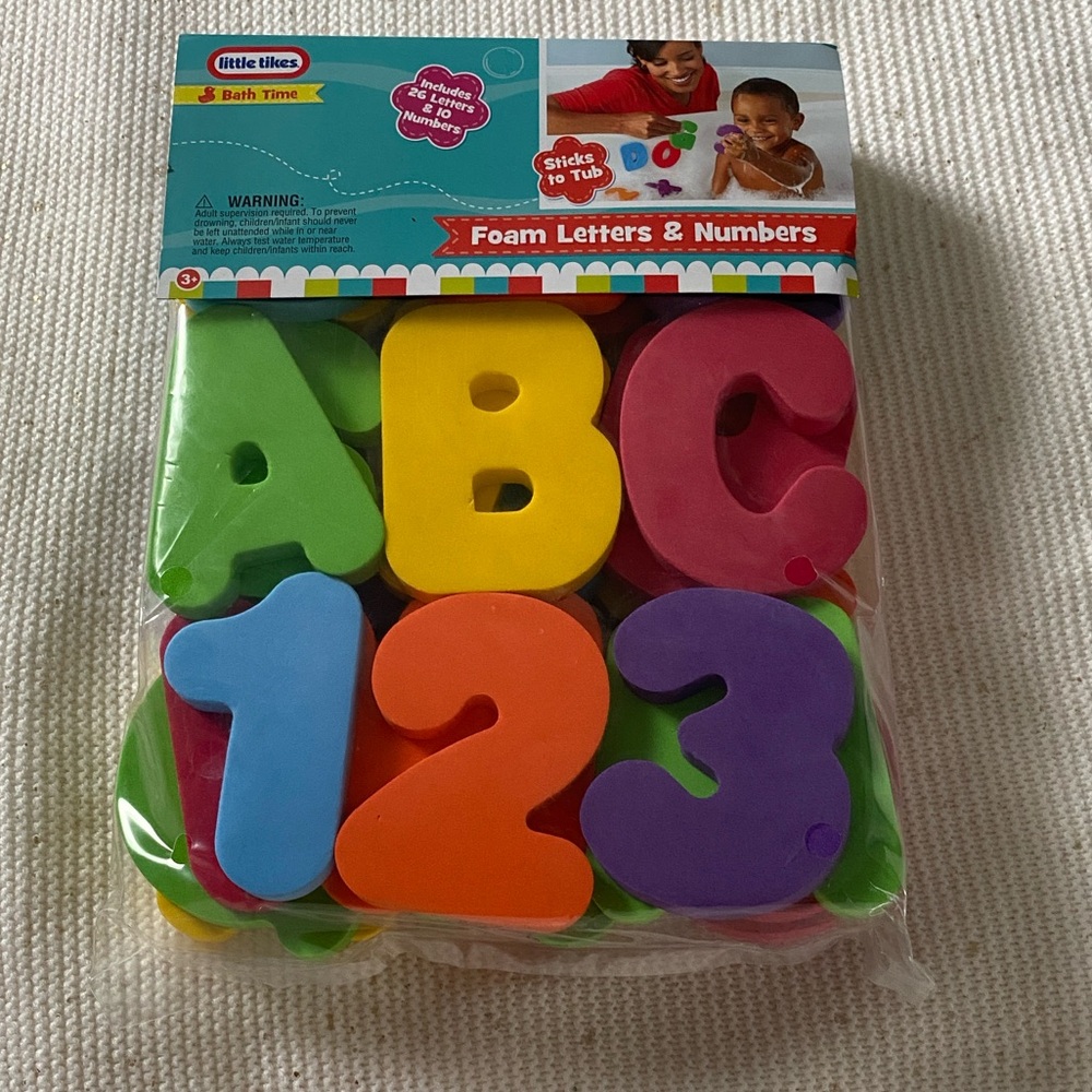 Little tikes bath foam numbers and letters